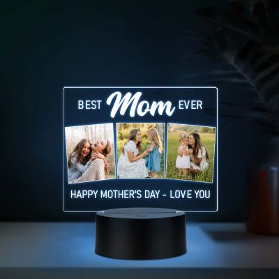 Personalized Best Mom Ever LED Night Lamp USB Color Changing Gift A Gift of Love   Forever Love Gift